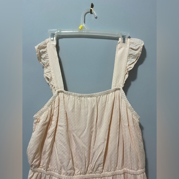 LC Lauren Conrad Plus Size Tiered Pinafore Zigzag Light Peach Dress Size XXL - Picture 7 of 12